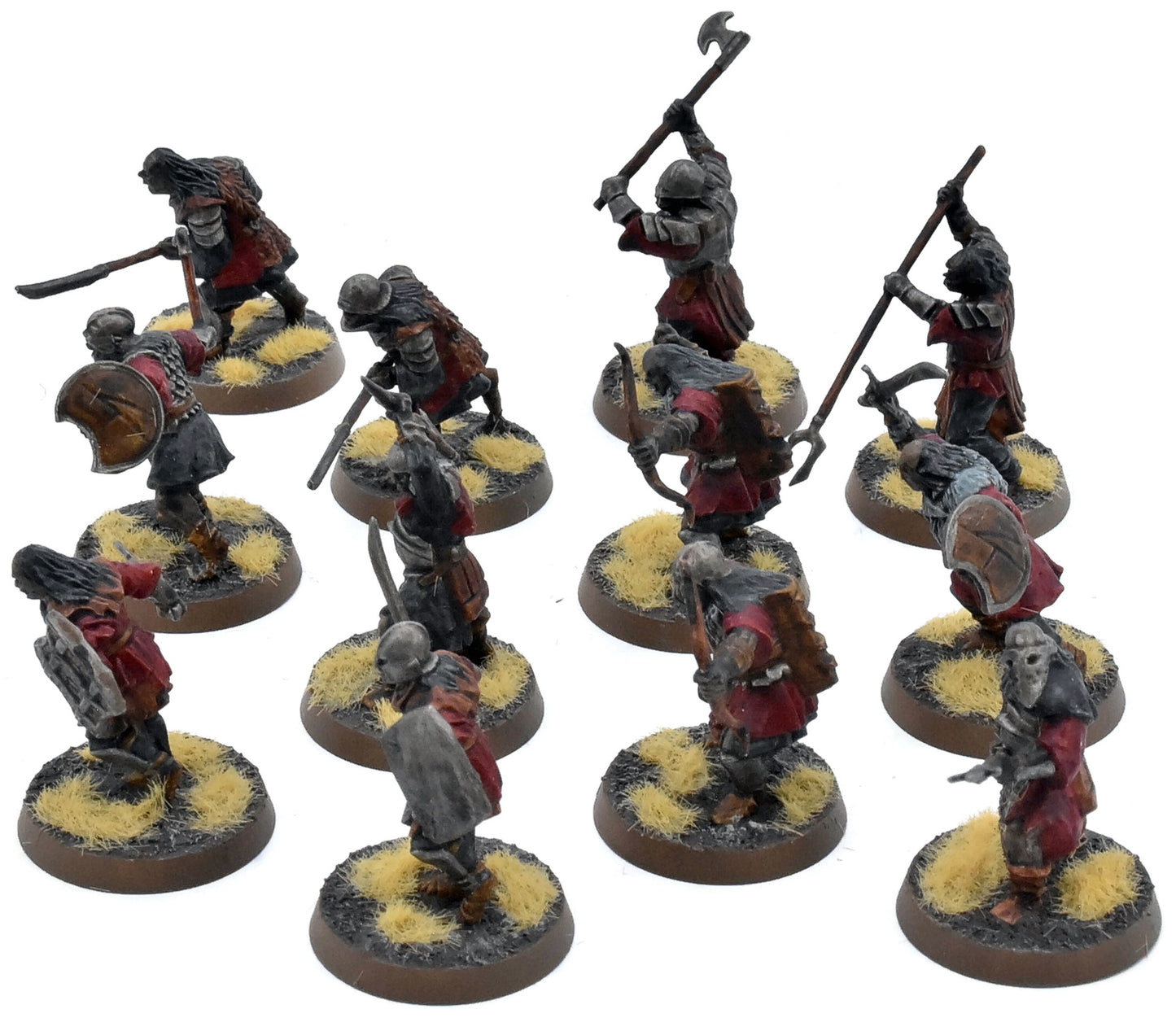 LOTR 12 Mordor Orcs #2 WELL PAINTED Middle Earth Strategy Battle Game