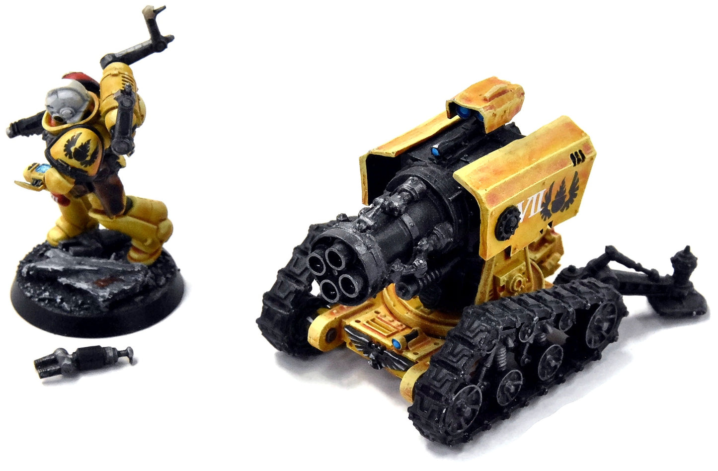 SPACE MARINES Imperial Fists Thunder Fire Cannon Custom Crew #3 WELL PAINTED 40K