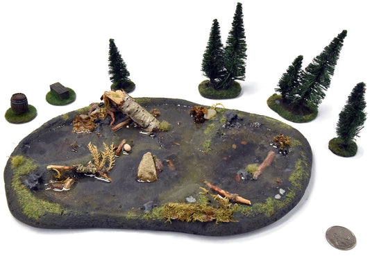 WARGAMING Pond Custom Scenery With Trees #1
