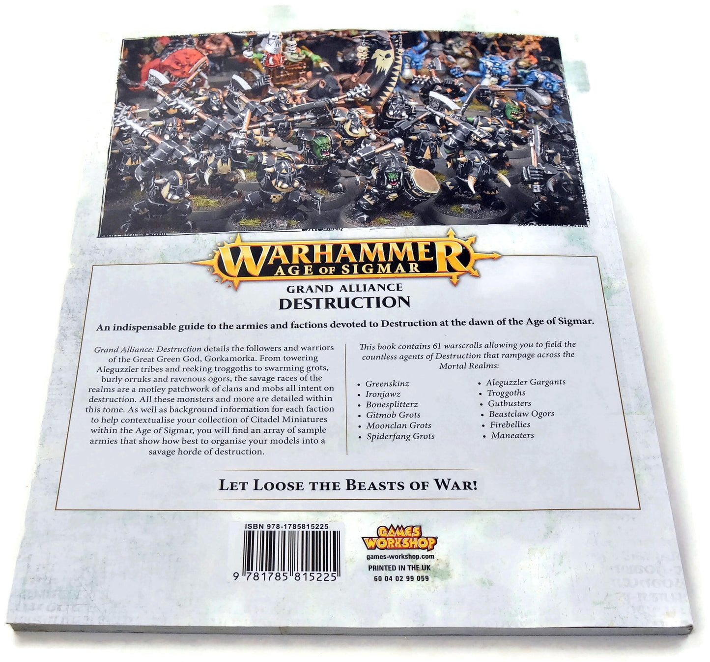 GRAND ALLIANCE DESTRUCTION Outdated Batttletome #1 Sigmar