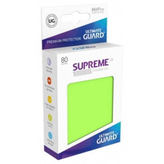 Ultimate Guard Sleeves Supreme Ux Lt Green 80Ct