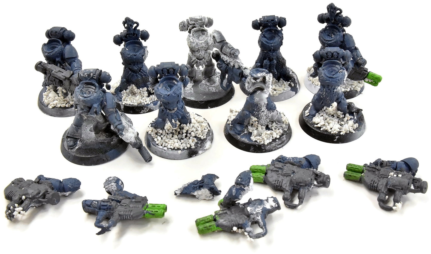 SPACE WOLVES 9 Space Wolf Torsos #1 Heavy Glued 40K BAD CONDITION