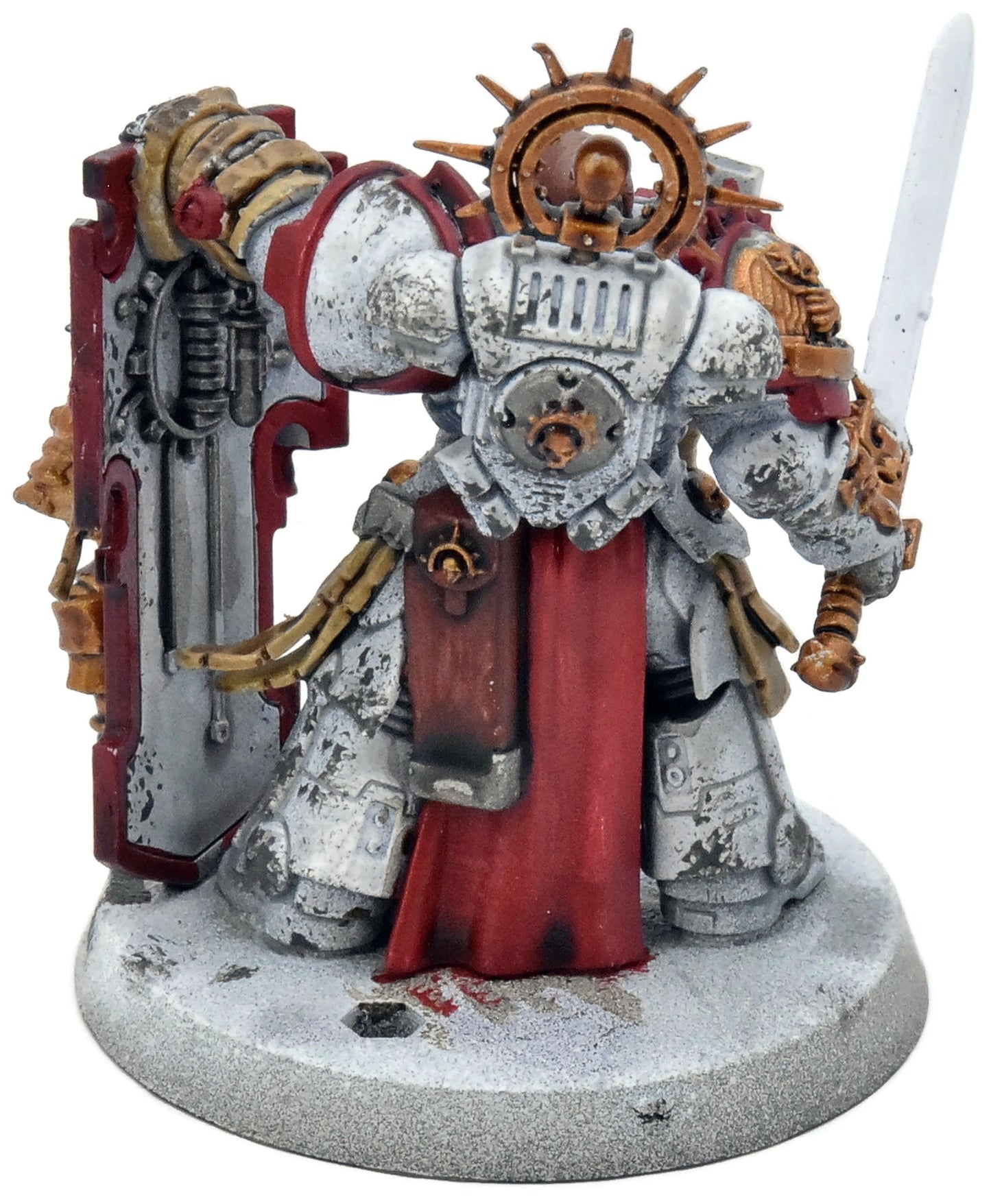 SPACE MARINES Captain With Relic Shield #1 WELL PAINTED 40K White Scars