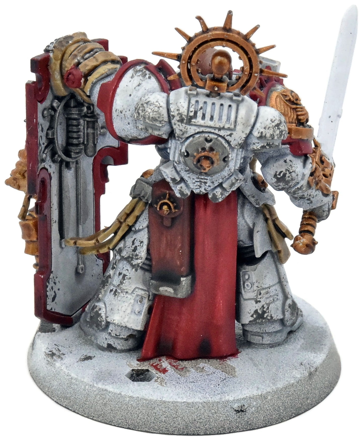 SPACE MARINES Captain With Relic Shield #1 WELL PAINTED 40K White Scars