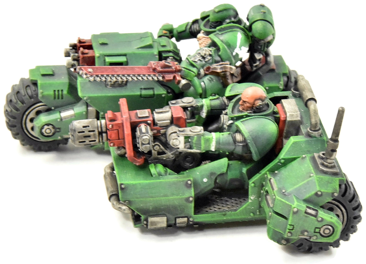 DARK ANGELS Attack Bike #1 WELL PAINTED Warhammer 40K Upgraded outrider