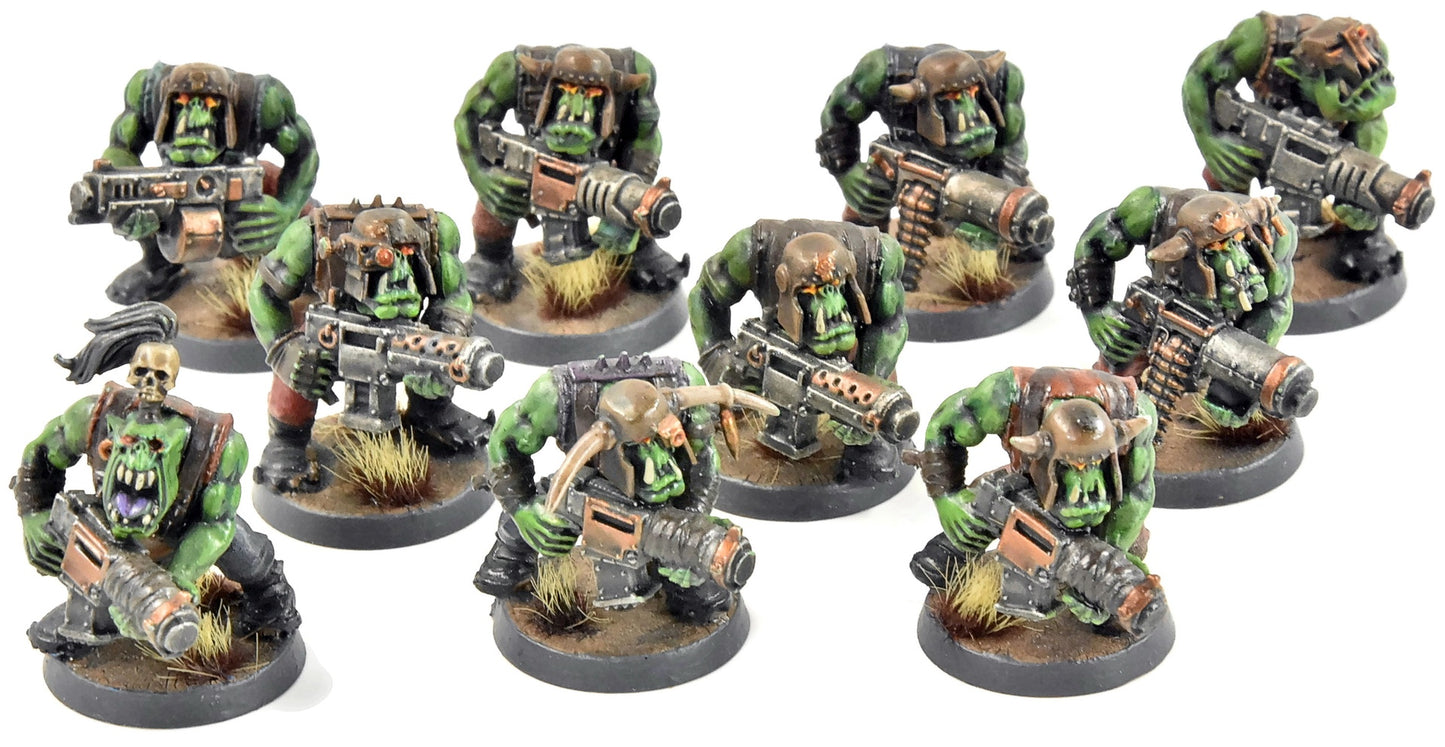 ORKS 10 Boyz #21 WELL PAINTED Warhammer 40K