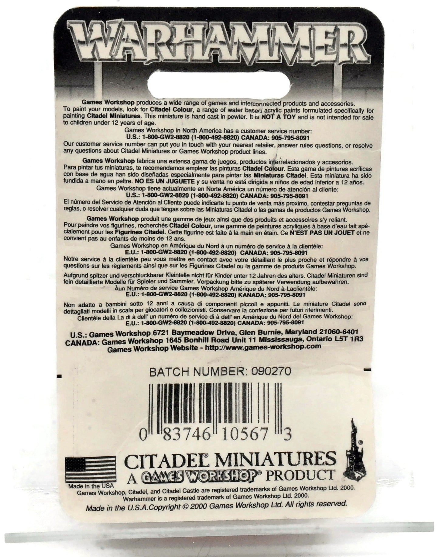 BRETONNIA Spearmen #1 METAL Warhammer Fantasy Blister 8567A