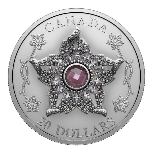Crown Jewels Series: Williamson Diamond Brooch – 1 oz. $20 Fine Silver Coin