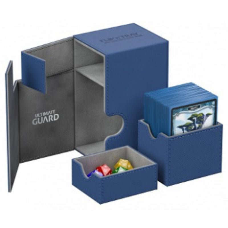 Ultimate Guard Flip N Tray Deck Case Xenoskin Blue 80+