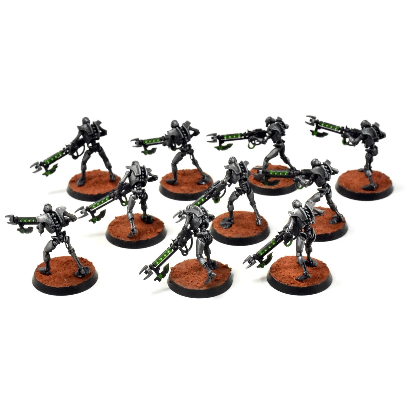 NECRONS 10 Warriors #1 WELL PAINTED Warhammer 40K