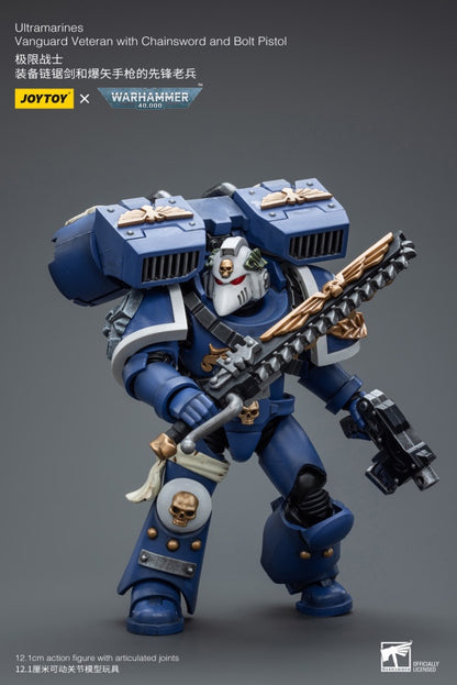 Vanguard Veteran with Chainsword and Bolt Pistol Ultramarines Joy Toy