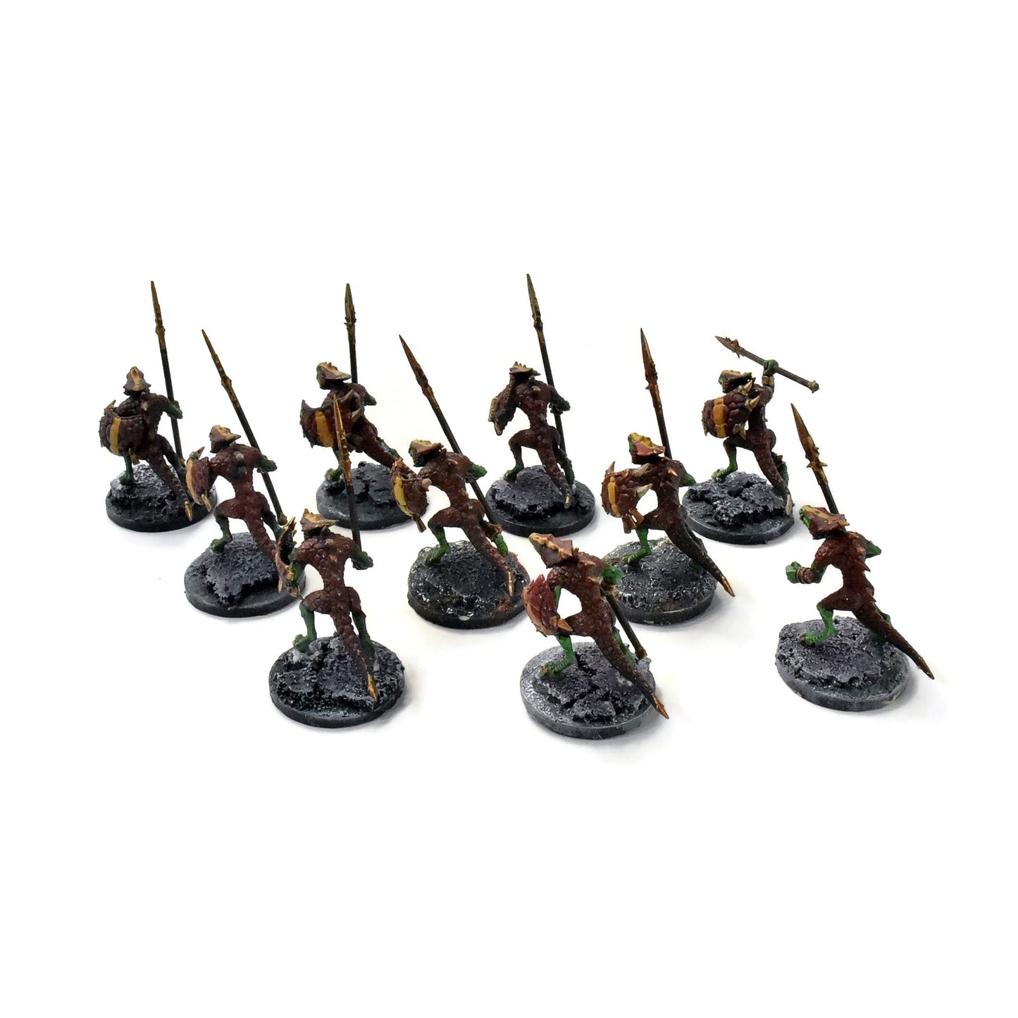 SERAPHON 10 Saurus Warriors #3 WELL PAINTED Sigmar