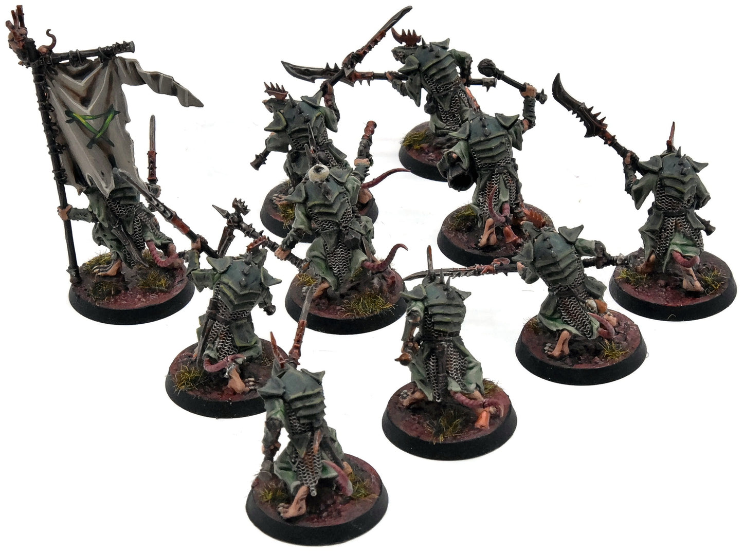 SKAVEN 10 Stormvermin #1 PRO PAINTED Warhammer Sigmar NEW SCULPT
