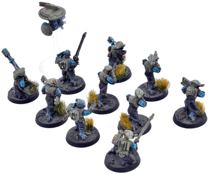 TAU EMPIRE 11 Pathfinder Team With Drones #2 WELL PAINTED Warhammer 40K