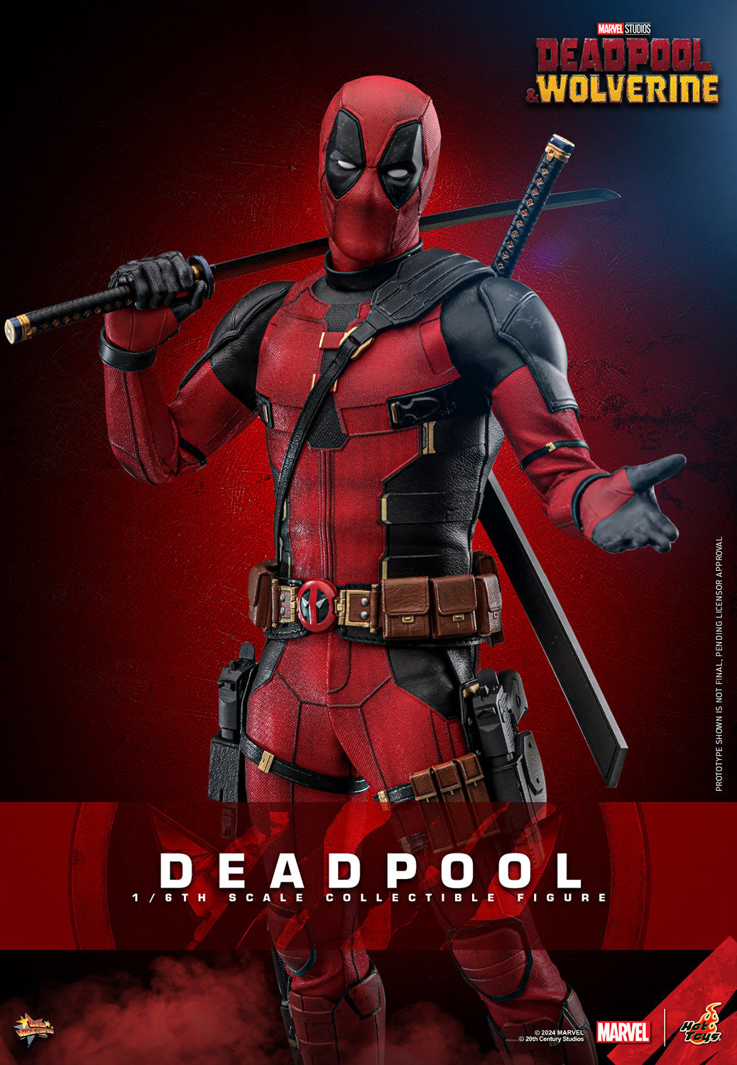 Figurine Deadpool à l'échelle 1/6 par Hot Toys