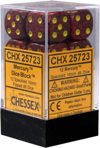 Speckled 12 * D6 Mercury 16mm Chessex Dice (CHX25723)