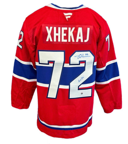 Arber Xhekaj Autographed & Inscribed Fanatics Premium Jersey