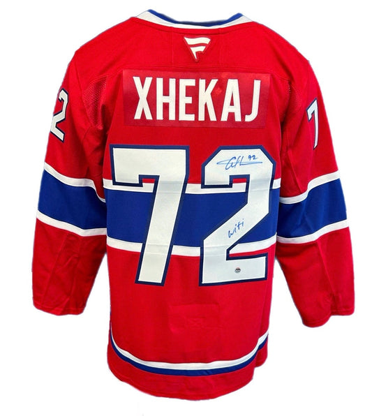 Arber Xhekaj Autographed & Inscribed Fanatics Premium Jersey