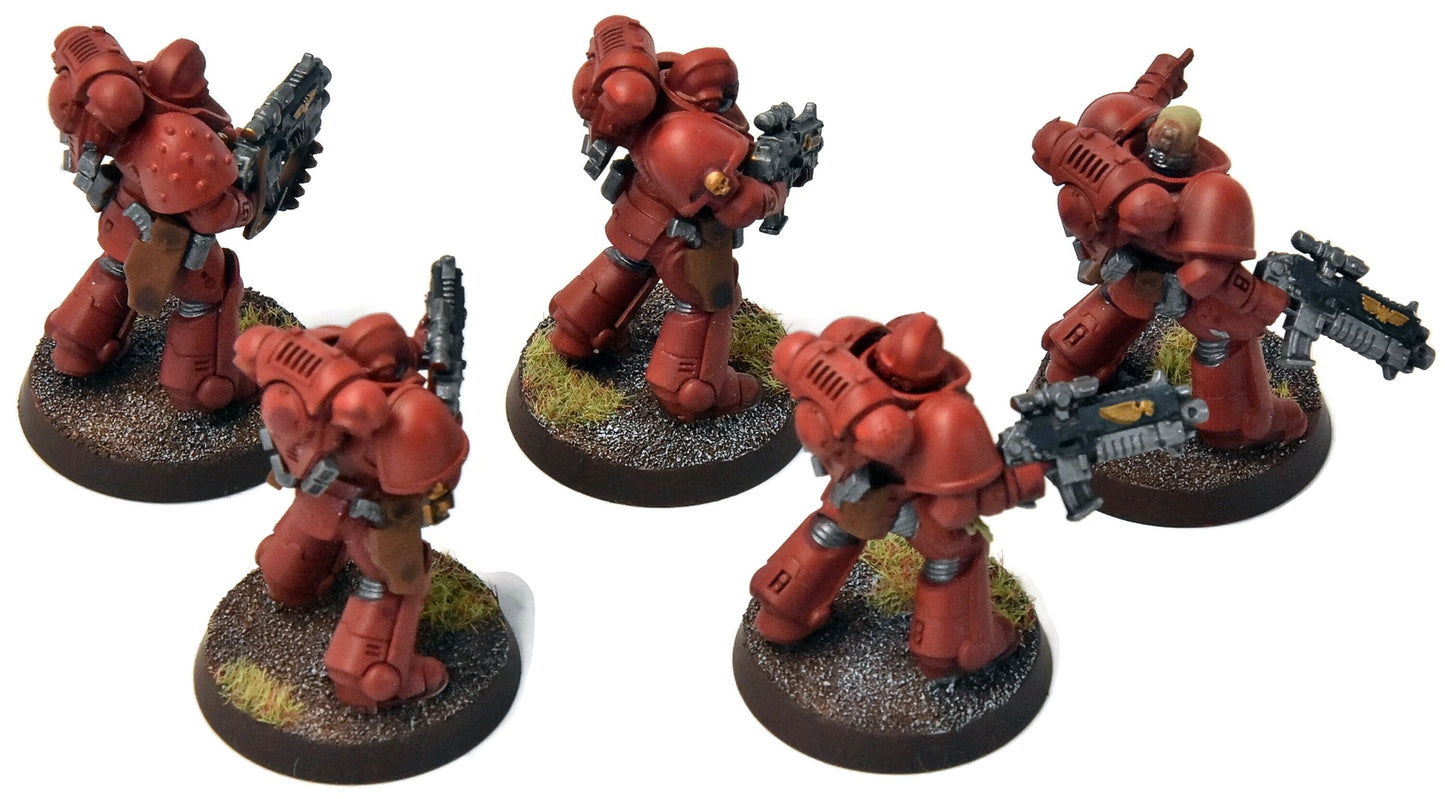 SPACE MARINES 5 Primaris Intercessors #2 WELL PAINTED Warhammer 40K