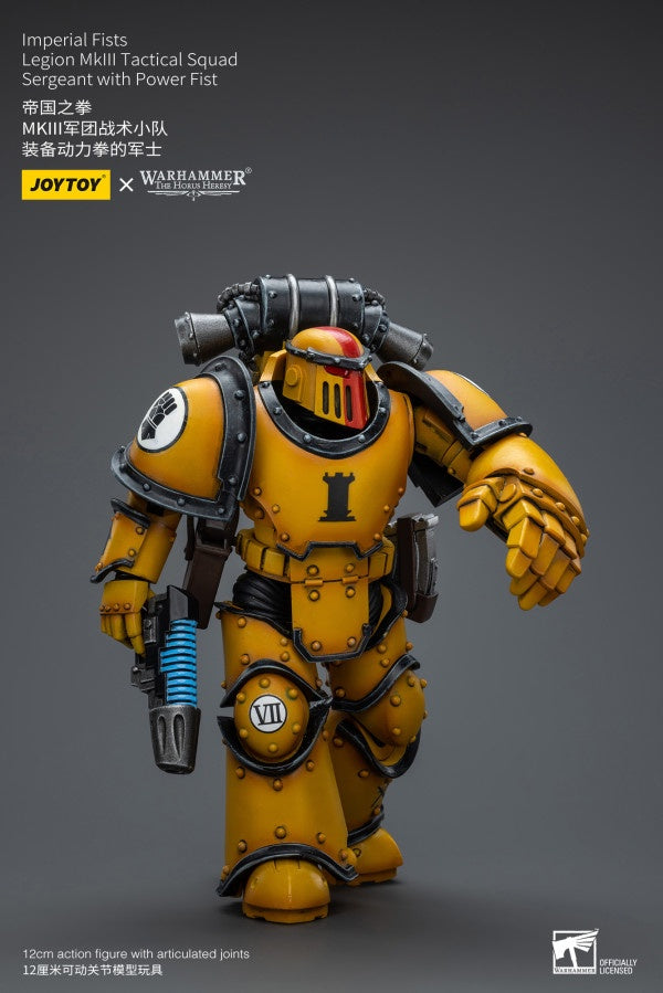 Legion MkIII Tactical Squad Sergeant with Power Fist Imperial Fists Joy Toy