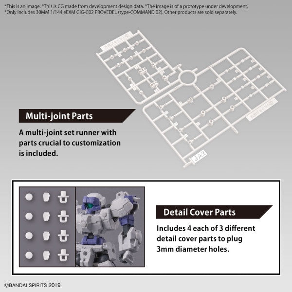 eEXM GIG-C02 PROVEDEL (type-COMMAND 02) 30MM 1/144 Bandai