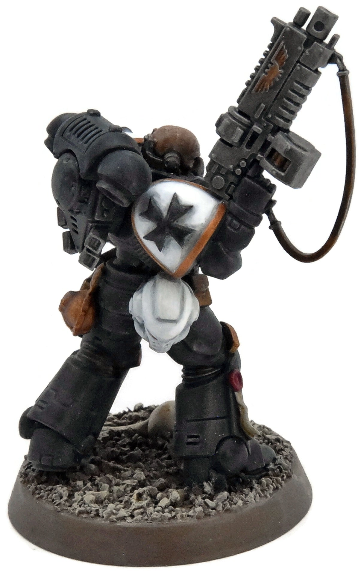 SPACE MARINES Lieutenant #2 WELL PAINTED Warhammer 40K Black Templars