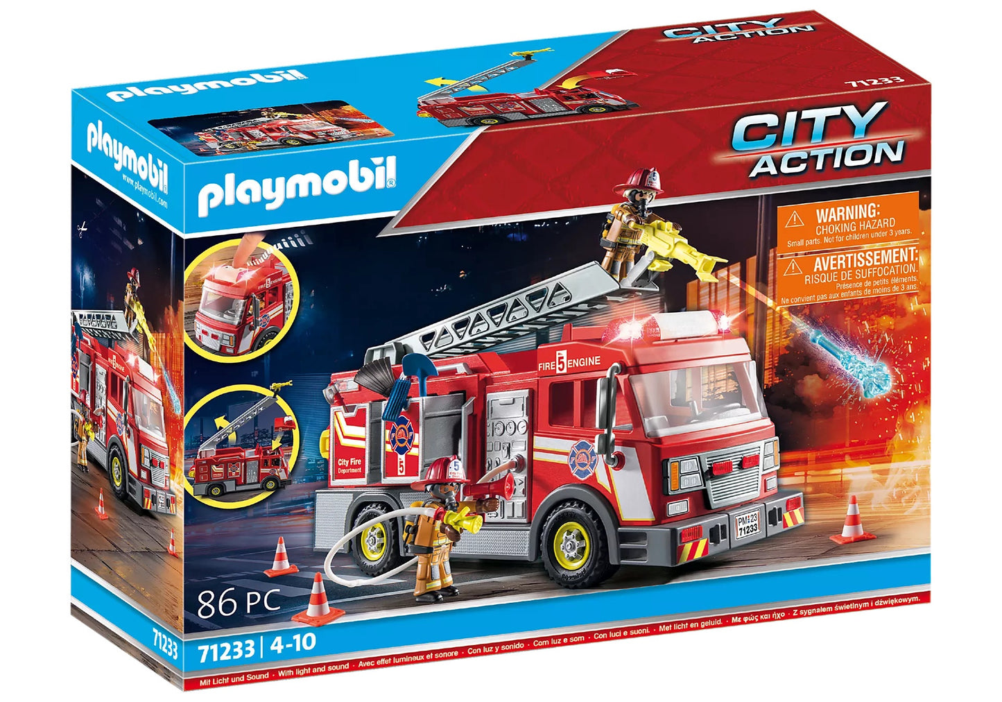 Camion de pompiers avec grande échelle (71233)