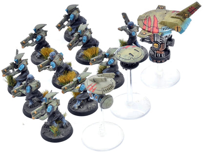 TAU EMPIRE 13 Pathfinder Team With Drones #1 WELL PAINTED Warhammer 40K
