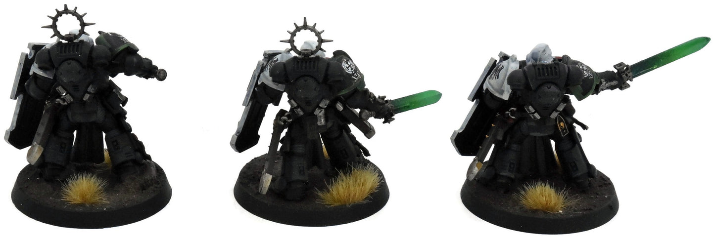 SPACE MARINES 3 Bladeguard Veterans #1 WELL PAINTED Warhammer 40K