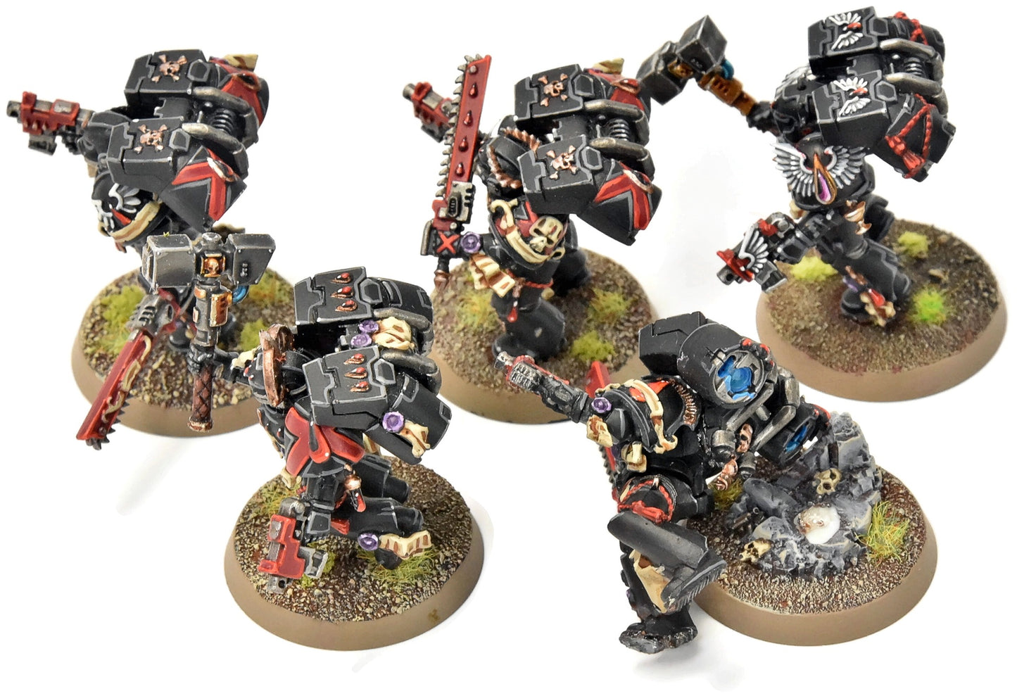 BLOOD ANGELS 5 Death Company With Jump Pack #15 PRO PAINTED Warhammer 40K