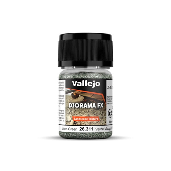 Vallejo Diorama FX Landscape Textures Moss Green 0.5-2mm Grain (60g)