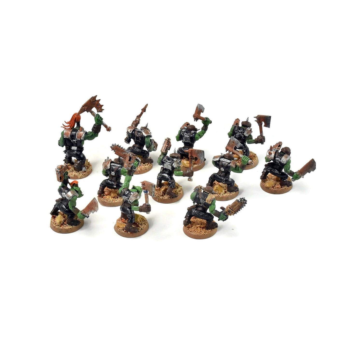 ORKS 10 Ork Boyz With Nob #6  40K