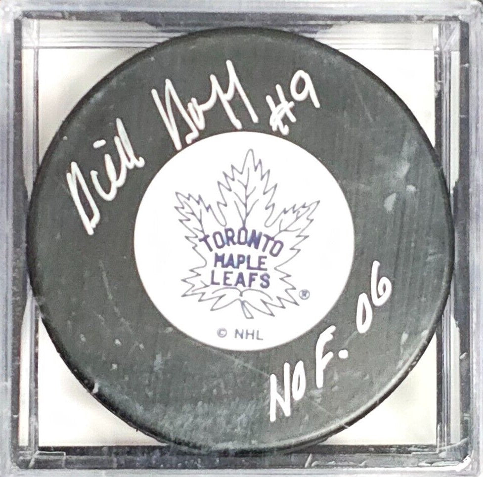 Dick Duff Autographed Puck - Official COJO Sport certificate of Authenticity