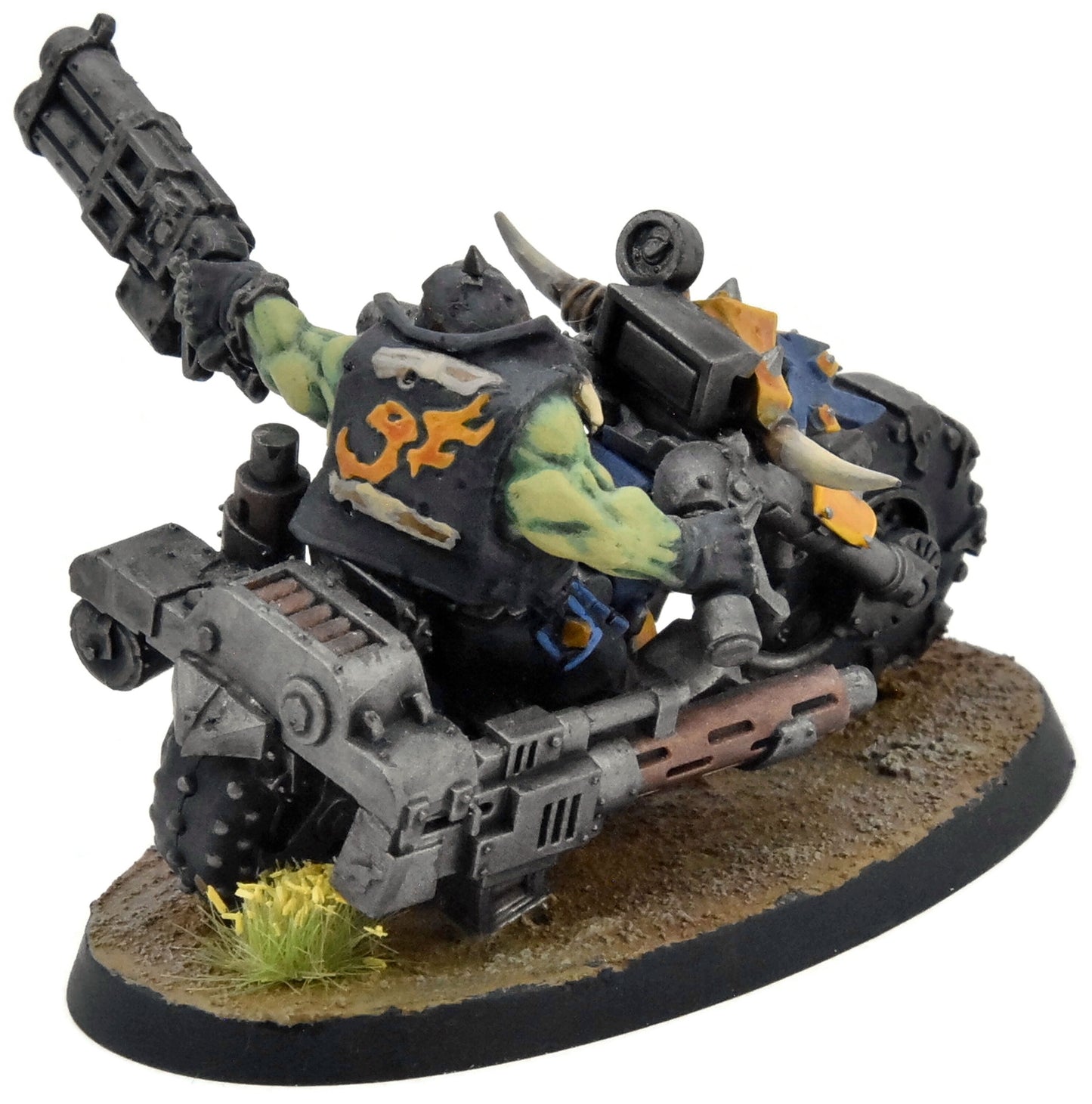 ORKS Ork Warbiker Boss #1 PRO PAINTED Warhammer 40K