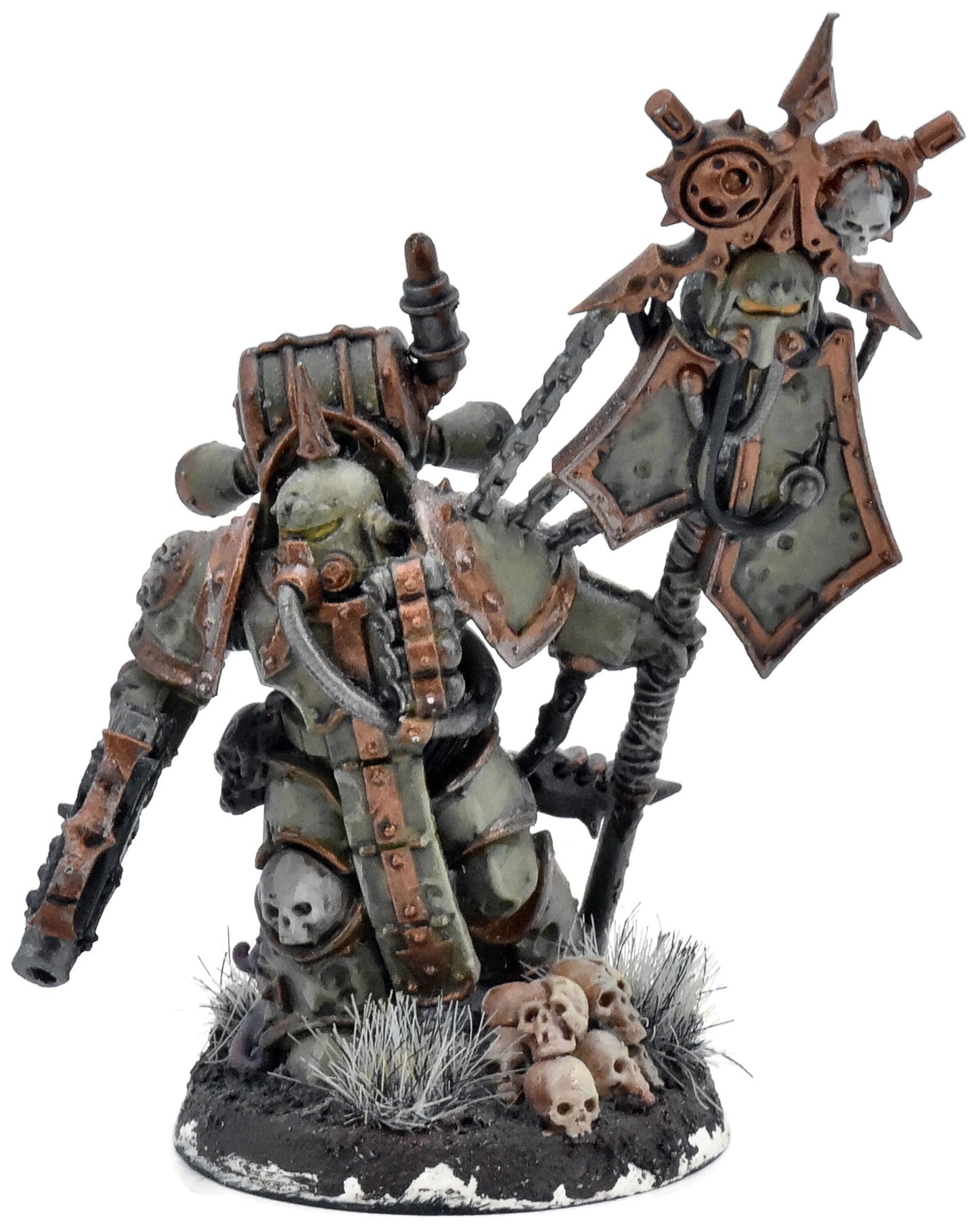 DEATH GUARD Plague Marine Icon Bearer #1 WELL PAINTED Warhammer 40K