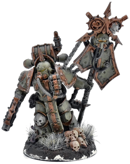 DEATH GUARD Plague Marine Icon Bearer #1 WELL PAINTED Warhammer 40K
