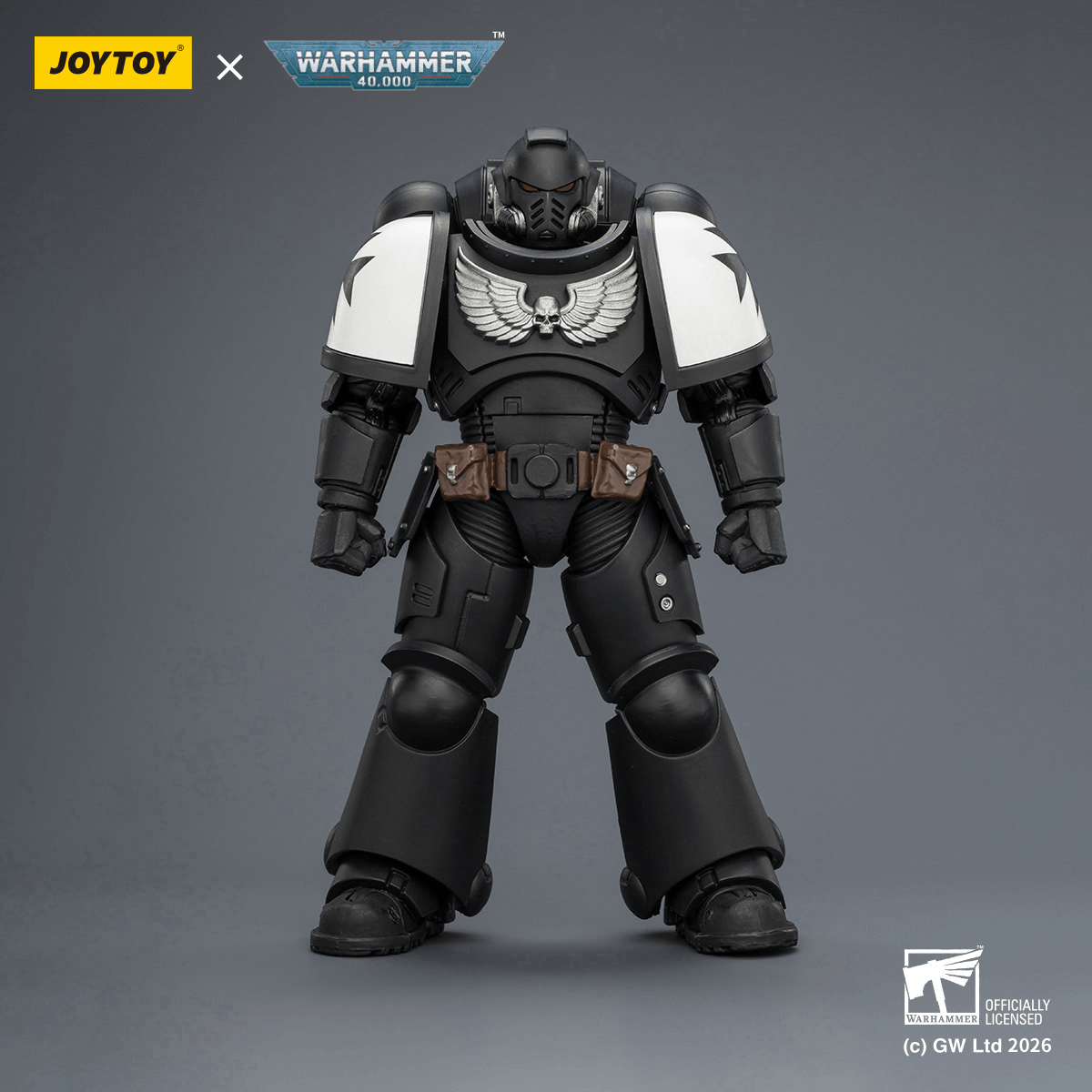 Joy Toy Black Templars Intercessor with Bolt Rifle, Bolt Pistol and Chainsword