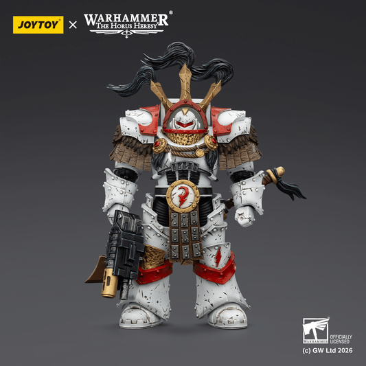 Joy Toy White Scars Praetor Cataphractii Cyber Hawk, sword & combi-melta