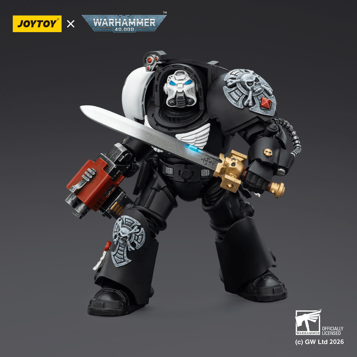 Joy Toy Raven Guard Terminator 1 with Power Sword and Storm Bolter