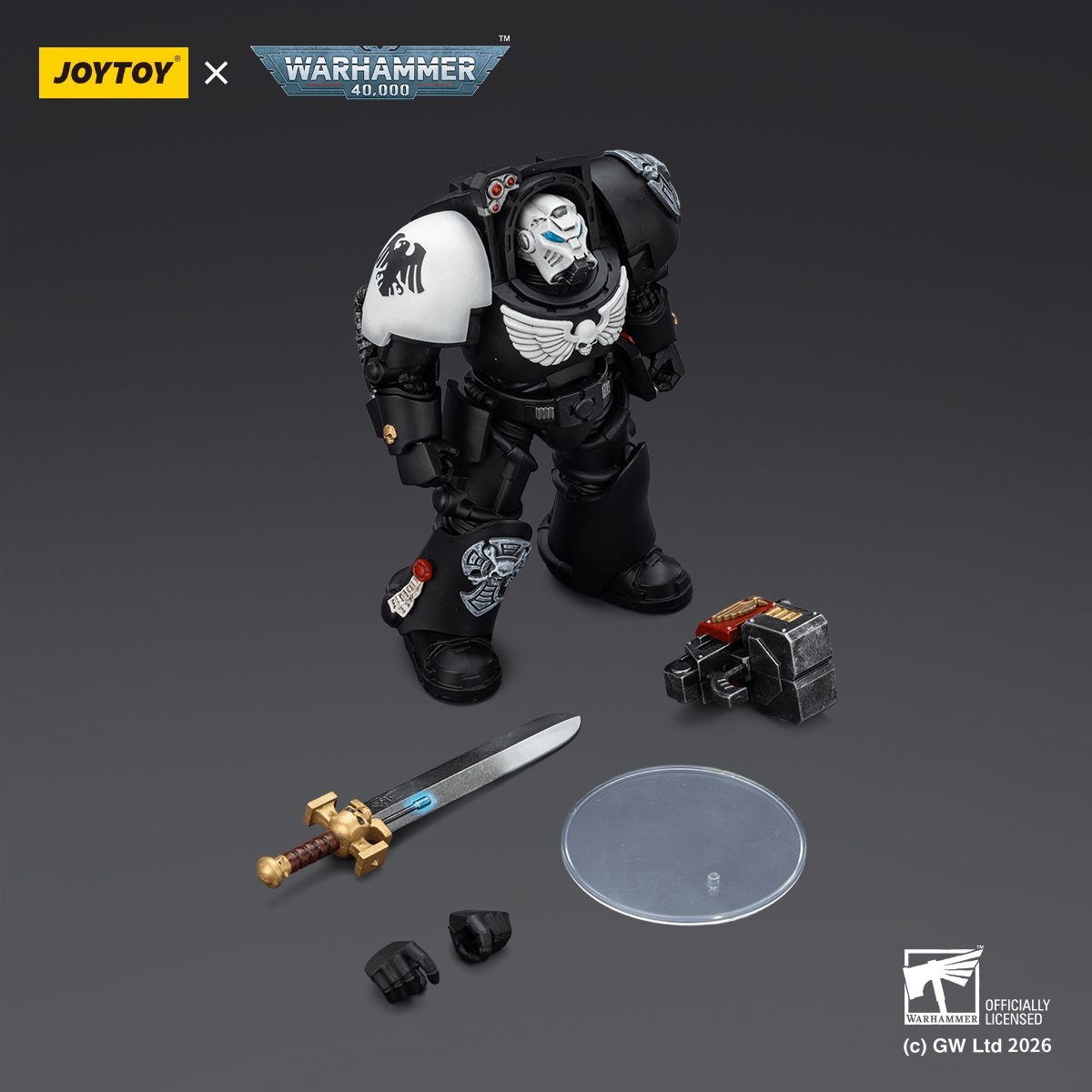 Joy Toy Raven Guard Terminator 1 with Power Sword and Storm Bolter