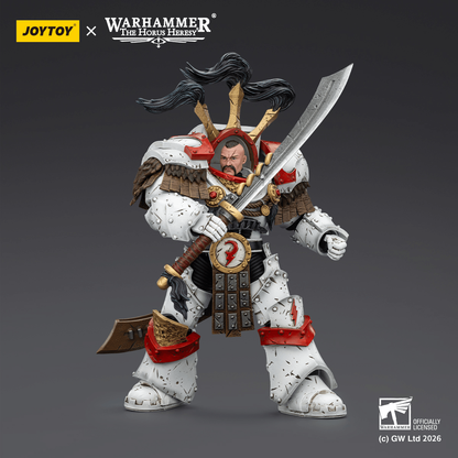 Joy Toy White Scars Praetor Cataphractii Cyber Hawk, sword & combi-melta