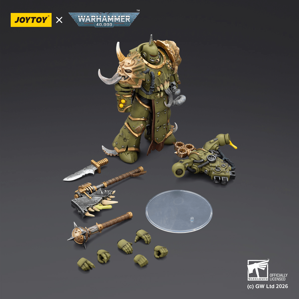 Joy Toy Death Guard Plague Marine with Bubotic axe and Plague Knife