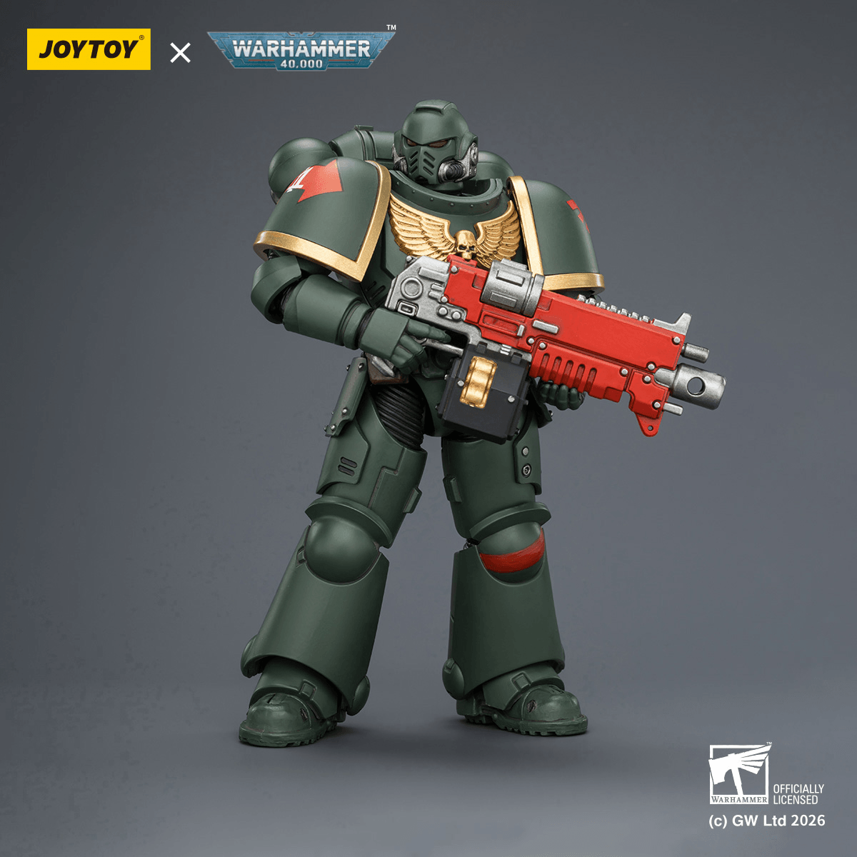 Joy Toy Dark Angels Intercessor with Bolt Rifle, Bolt Pistol and Chainsword