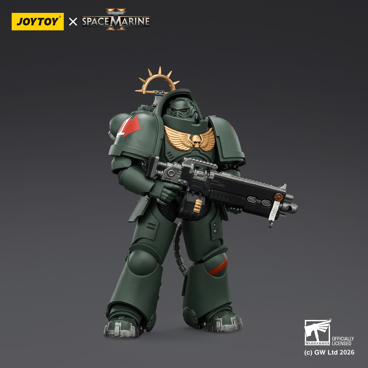Joy Toy Game Edition Dark Angels Heavy Intercessor Heavy Bolt Rifle & Pistol