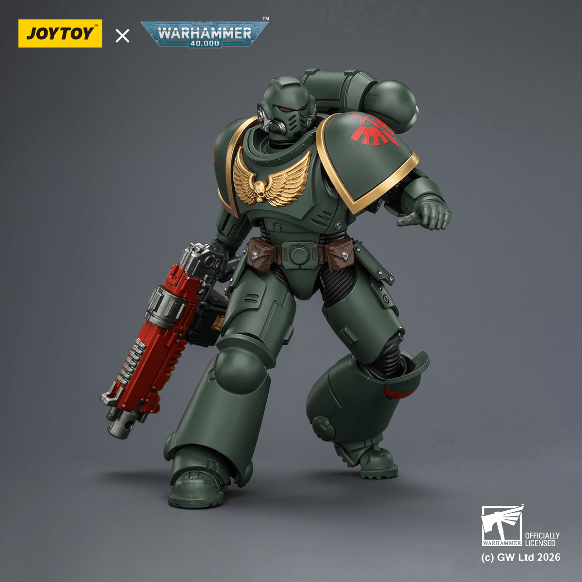 Joy Toy Dark Angels Intercessor with Bolt Rifle, Bolt Pistol and Chainsword