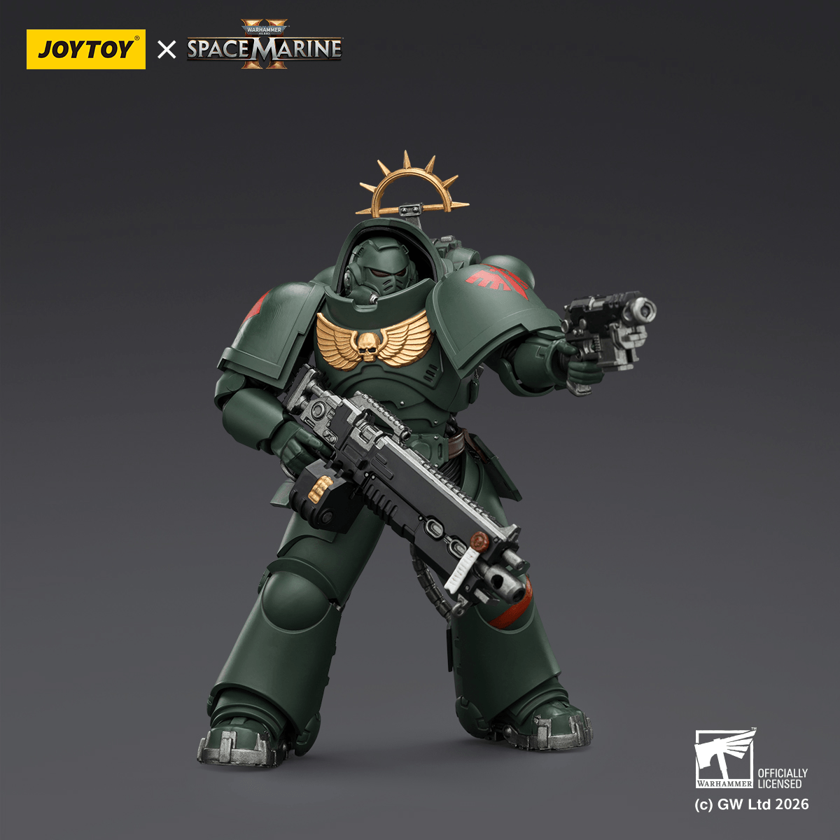 Joy Toy Game Edition Dark Angels Heavy Intercessor Heavy Bolt Rifle & Pistol
