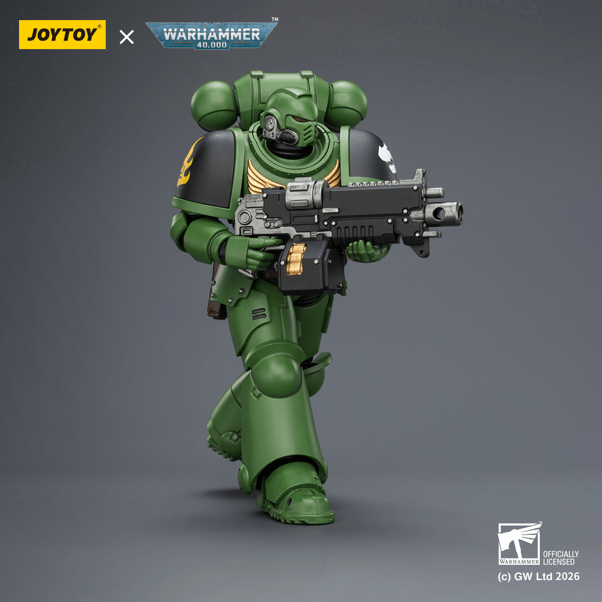 Joy Toy Salamanders Intercessor with Bolt Rifle, Bolt Pistol and Chainsword