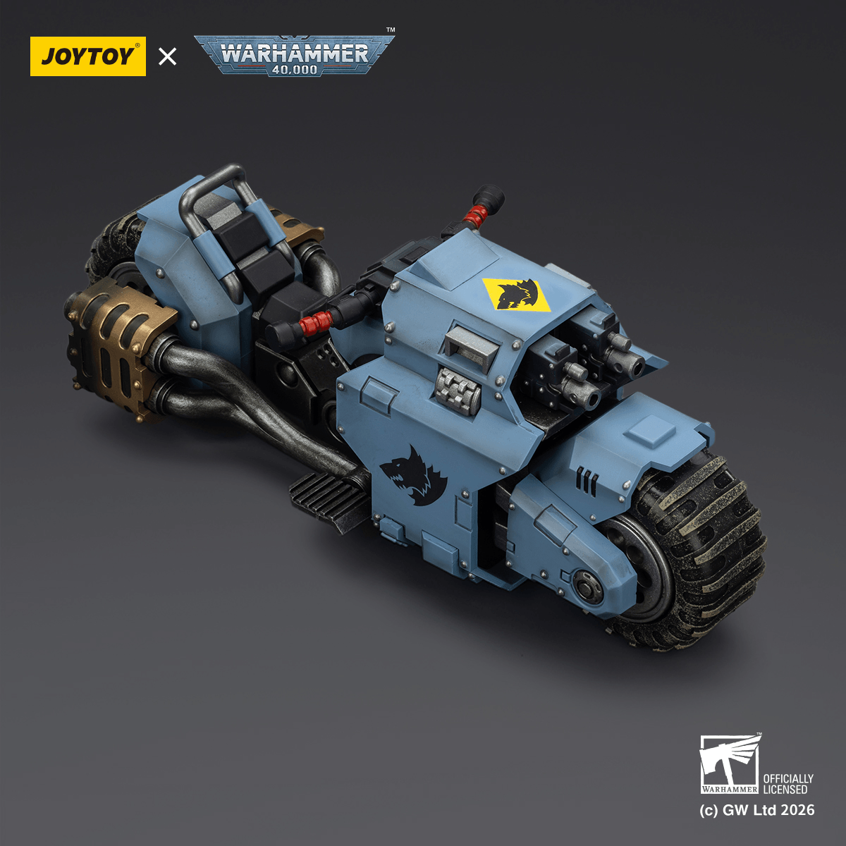 Joy Toy Space Wolves Raider-pattern Combat Bike with twin-linked bolt rifles