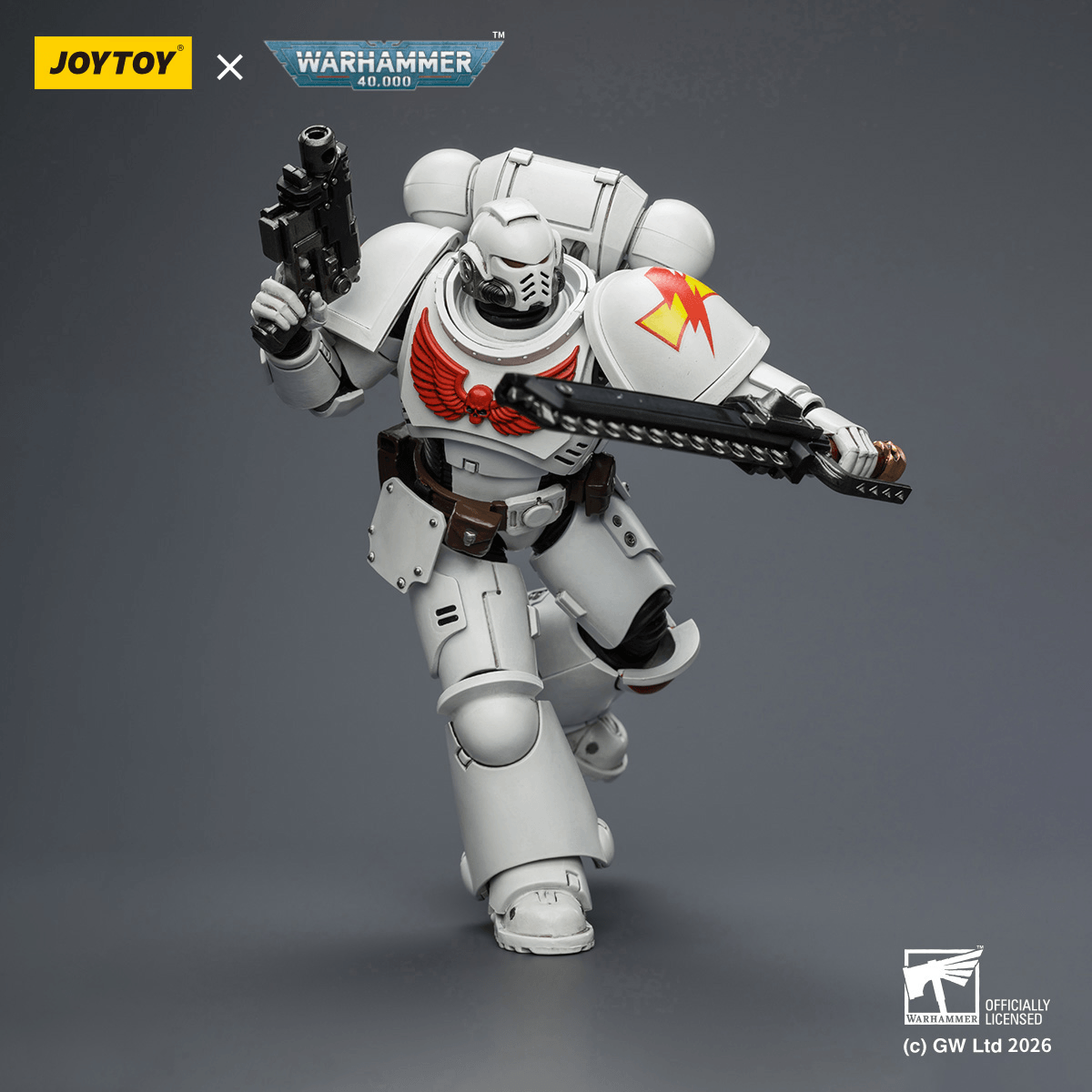 Joy Toy White Scars Intercessor with Bolt Rifle, Bolt Pistol and Chainsword