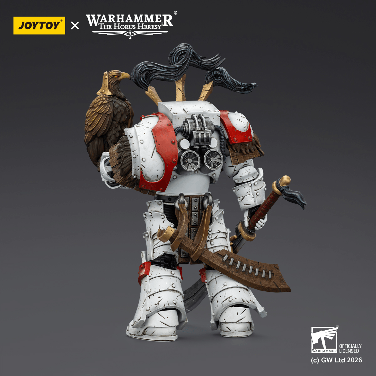 Joy Toy White Scars Praetor Cataphractii Cyber Hawk, sword & combi-melta